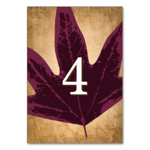 Numéro De Table Thème Mariage de automne rustique   Numéro de cart