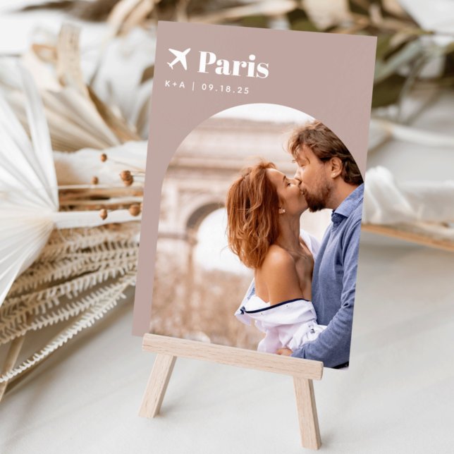 Numéro De Table Thème Voyage mariage Destination Photo & Nom (Créateur téléchargé)