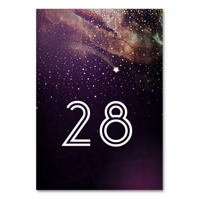 Numéro De Table Tir Star Plum violet étoile Mariage de nuit (Par défaut)