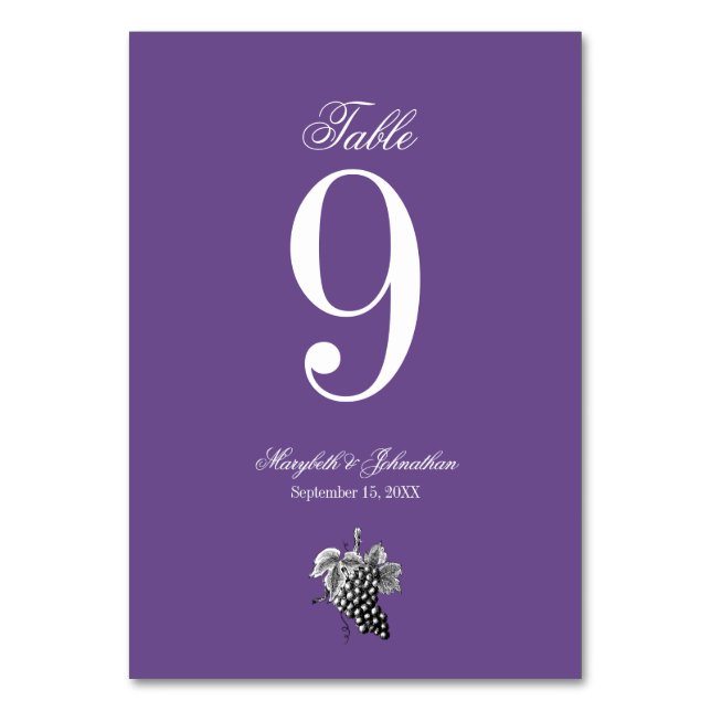 Numéro De Table Toile & Calligraphie Mariage modifiable (Par défaut)