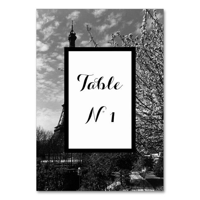 Numéro De Table Tour Eiffel vintage Paris (Par défaut)