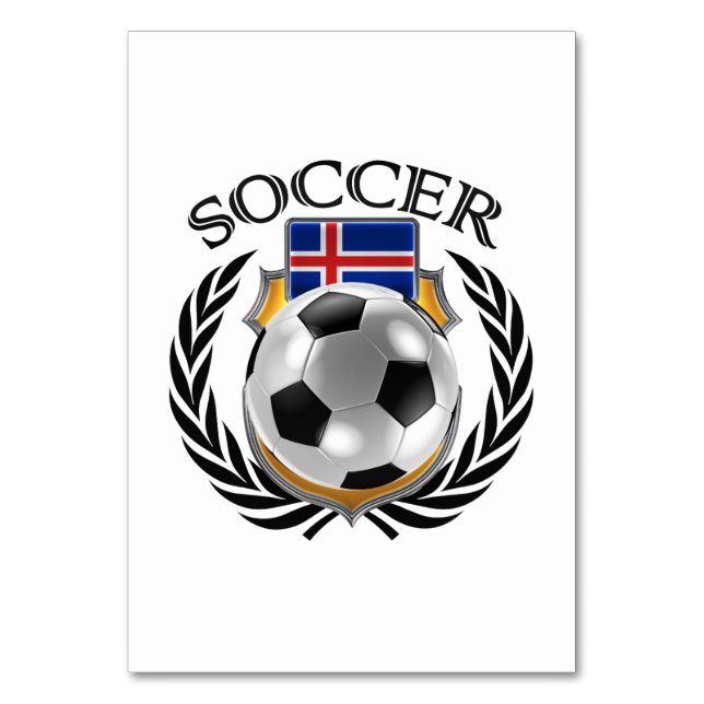 Numéro De Table Train de ventilateur Islande Soccer 2016 (Dos)