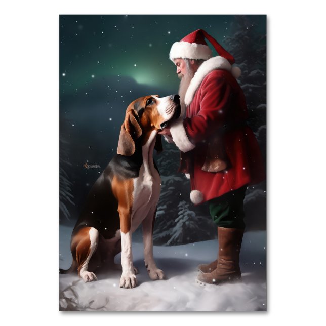 Numéro De Table Trek Walker Coonhound Noël du Père Noël (Par défaut)
