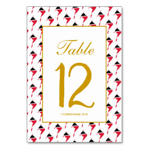 Numéro De Table TRINITÉ-ET-TOBAGO Célébration de banquet de mariag