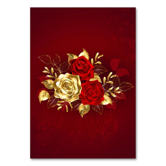 Numéro De Table Trois Roses de bijoux (Par défaut)