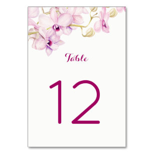 Numéro De Table Tropical violet orchidée florale