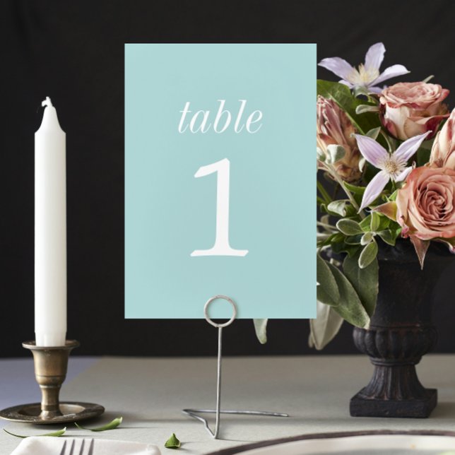 Numéro De Table True Simplicité 2 Ocean Mist Mariage Numéro de tab (Créateur téléchargé)