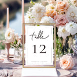 Numéro De Table Typographie minimale Mariage noir et blanc<br><div class="desc">Élégante, sophistiquée et élégante sans effort — cette carte de numéro de table mariage moderne est parfaite pour le couple qui aime le design intemporel avec une touche contemporaine. Doté d'un texte noir de fusain clair sur un arrière - plan blanc épuré, la disposition est encadrée par une mince bordure...</div>