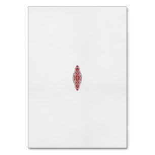Numéro De Table un design de motif rouge et blanc