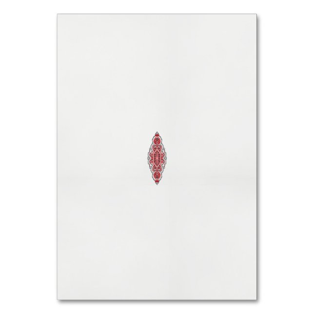Numéro De Table un design de motif rouge et blanc (Par défaut)