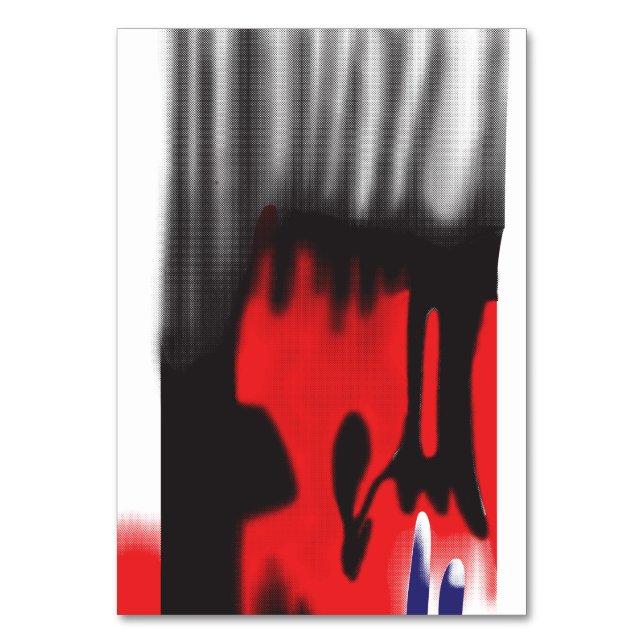 Numéro De Table Un design graphique rouge avec un habillage géomét (Par défaut)