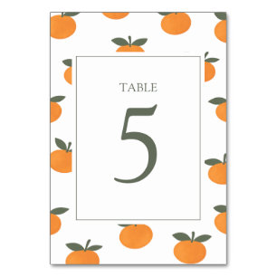 Numéro De Table Une Petite Douceur Orange Genre Neutre Citron Mode