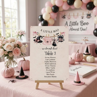Numéro De Table Une petite fête de bébé Halloween avec un nœud ros