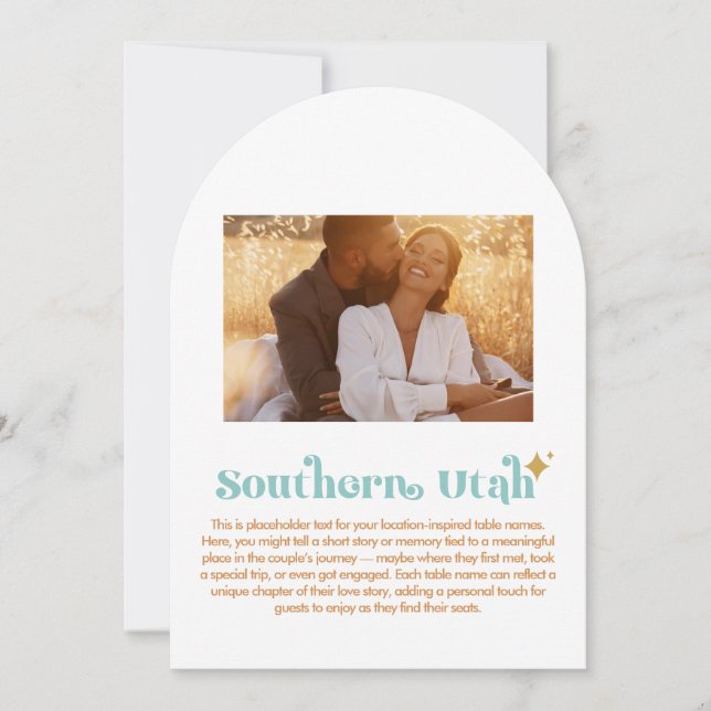 Numéro de table Utah Sud (Devant)