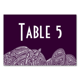 Numéro De Table Vagues Art déco