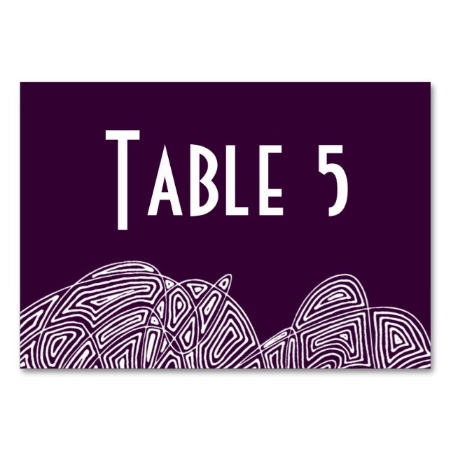 Numéro De Table Vagues Art déco (Devant)