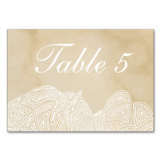 Numéro De Table Vagues de gribouillis sur parchemin
