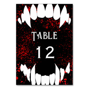 Numéro De Table Vampire Mariage victorien gothique