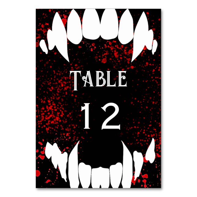 Numéro De Table Vampire Mariage victorien gothique (Par défaut)
