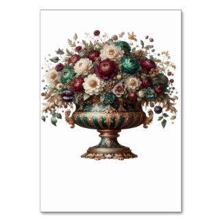 Numéro De Table Vase floral de Bavière victorien