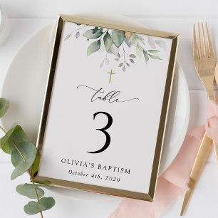 Numéro De Table Végétation, feuilles d'eucalyptus, numéros de tabl