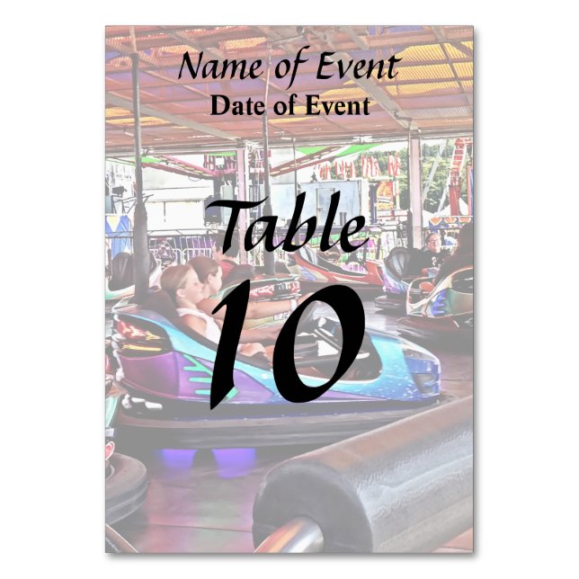 Numéro De Table Véhicules pare-chocs (Dos)