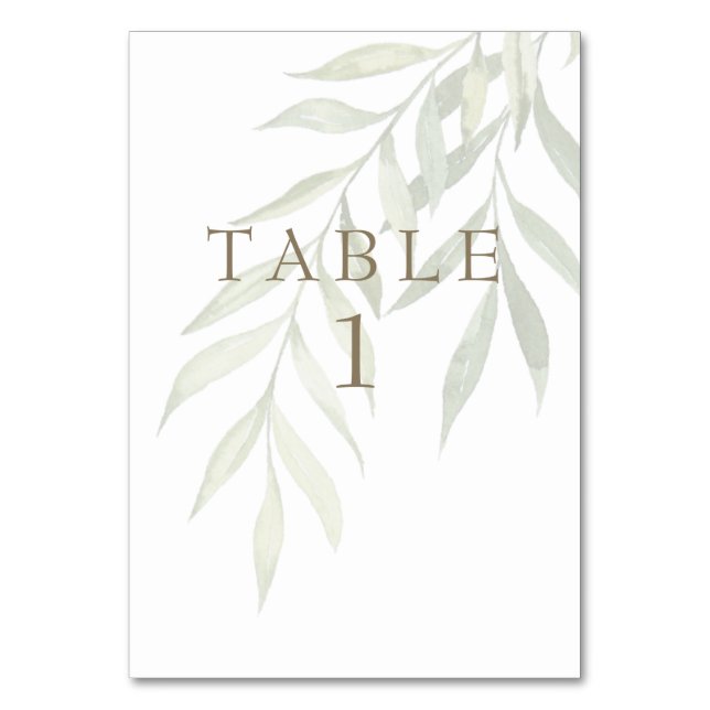 Numéro De Table Verdure boueuse Texte Or moderne (Par défaut)