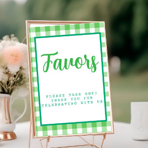 Numéro De Table Vert clair En vichy favorise