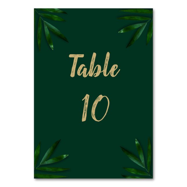 Numéro De Table Vert verdoyant (Par défaut)