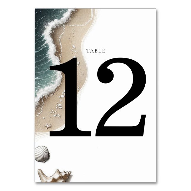 Numéro De Table Vibe de plage (Par défaut)