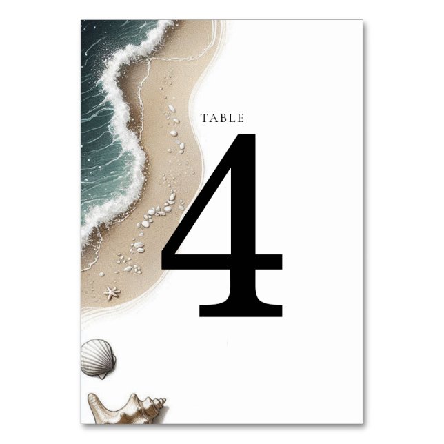 Numéro De Table Vibe de plage (Par défaut)