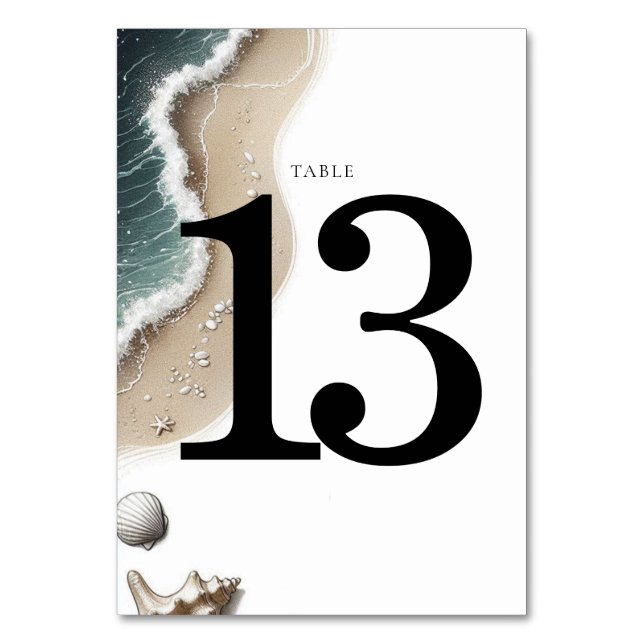 Numéro De Table Vibe de plage (Par défaut)