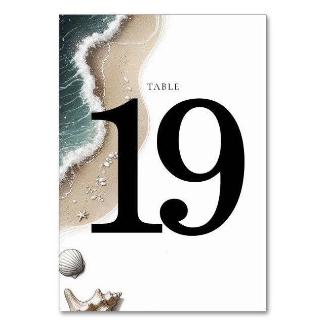Numéro De Table Vibe de plage (Par défaut)