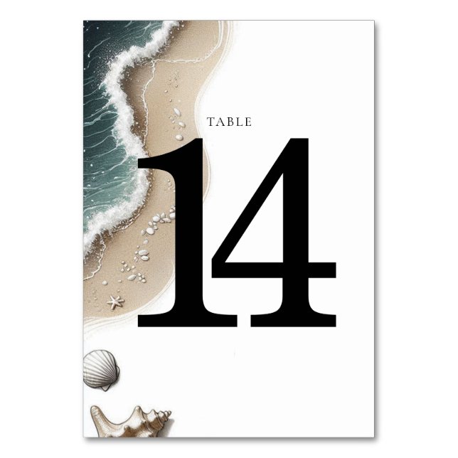 Numéro De Table Vibe de plage (Par défaut)