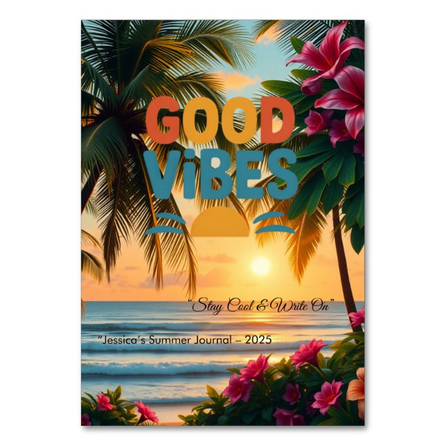 Numéro De Table Vibes d'été Carnet tropical (Par défaut)