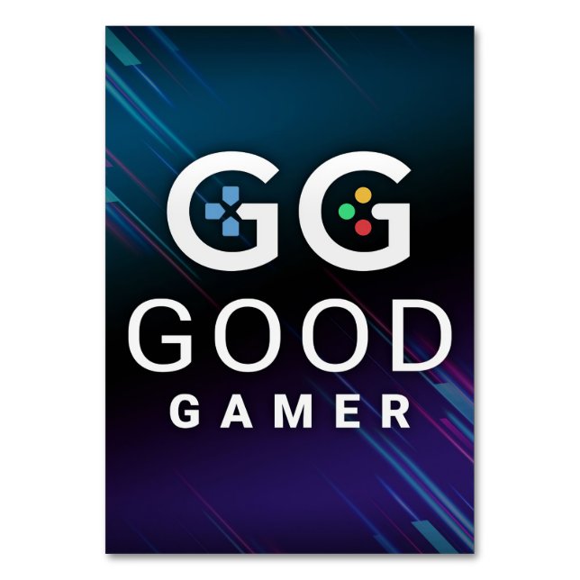 Numéro De Table Vidéo GG Good Gamer (Par défaut)
