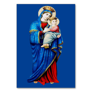 Numéro De Table Vierge Marie avec l'enfant Jésus