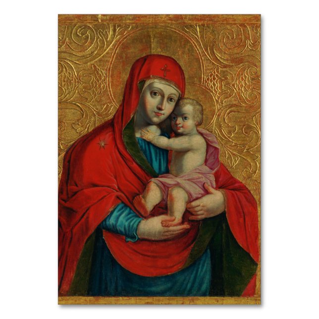 Numéro De Table Vierge Marie et Enfant Jésus par Jan Rombauer (Par défaut)