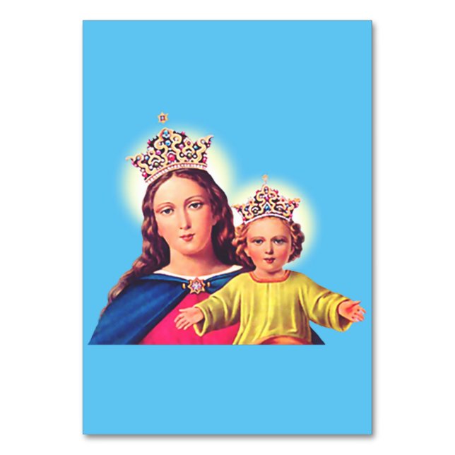 Numéro De Table Vierge Marie reine avec Jésus (Par défaut)