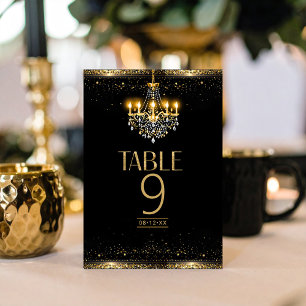 Numéro De Table Vieux Hollywood Lustre en Glam Sweet 16 ID1108