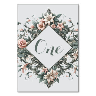 Numéro De Table Vigne florale terrestre