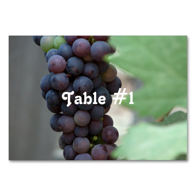 Numéro De Table Vignoble en Italie (Devant)