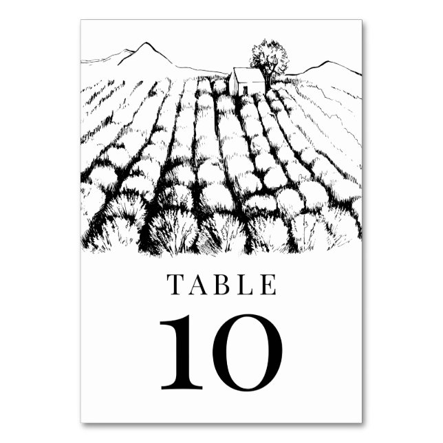 Numéro De Table Vignoble Mariage (Par défaut)