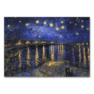 Numéro De Table Vincent Van Gogh Starry Night Over The Rhone