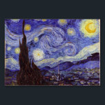 Numéro De Table Vincent Van Gogh Starry Nuit Vintage Art<br><div class="desc">Vincent van Gogh Starry Night Art Peinture Starry Night est un tableau de l'artiste post-impressionniste néerlandais Vincent van Gogh. Le ciel bleu de la nuit est rempli de nuages tourbillonnants, d'étoiles et d'une lune brillante croissant. La Nuit étoilée est la seule nocturne de la série de vues depuis la fenêtre...</div>