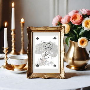 Numéro De Table Vintage Alice au pays des merveilles Fairytale Car