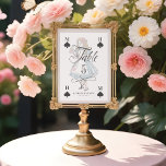 Numéro De Table Vintage Alice Wonderland Alice Drink Me Caractère<br><div class="desc">Magnifiquement conçu vintage Alice in Wonderland sur le thème de la table de mariage signalétique. Parfait pour un mariage Alice in Wonderland. Nous avons méticuleusement restauré l'emblématique Alice in Wonderland vintage buvez moi Alice personnage illustration en le dessinant à la main et en les amenant à la vie avec de...</div>