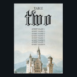 Numéro De Table Vintage Fairytale Castle Rustic Forest Mariage<br><div class="desc">Un beau château de conte de fées au milieu d'une forêt rustique. Un design mariage unique qui utilise des aquarelles vintages illustrant des décors de contes de fées. Un design mariage "une fois de temps" et "heureux toujours après" de style conte, idéal pour un thème prince et princesse mariage. L'élégante...</div>