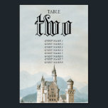 Numéro De Table Vintage Fairytale Castle Rustic Forest Mariage<br><div class="desc">Un beau château de conte de fées au milieu d'une forêt rustique. Un design mariage unique qui utilise des aquarelles vintages illustrant des décors de contes de fées. Un design mariage "une fois de temps" et "heureux toujours après" de style conte, idéal pour un thème prince et princesse mariage. L'élégante...</div>
