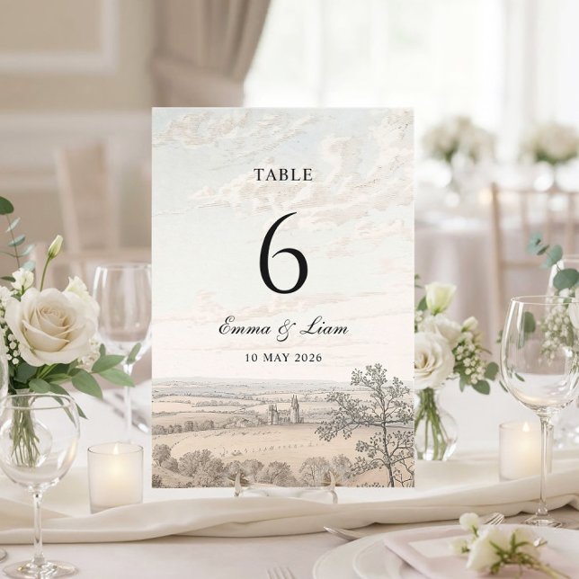 Numéro De Table Vintage French Country Toile Wedding (Créateur téléchargé)